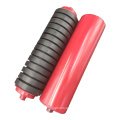 Conveyor return Comb self cleaning rubber roller idlers